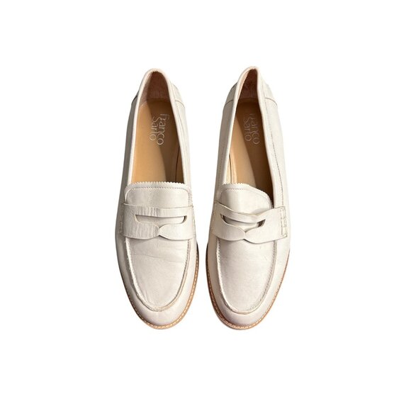 Franco Sarto Women's Cedra Cream Chunky Penny Loafer Lug Sole 10 - Picture 1 of 11